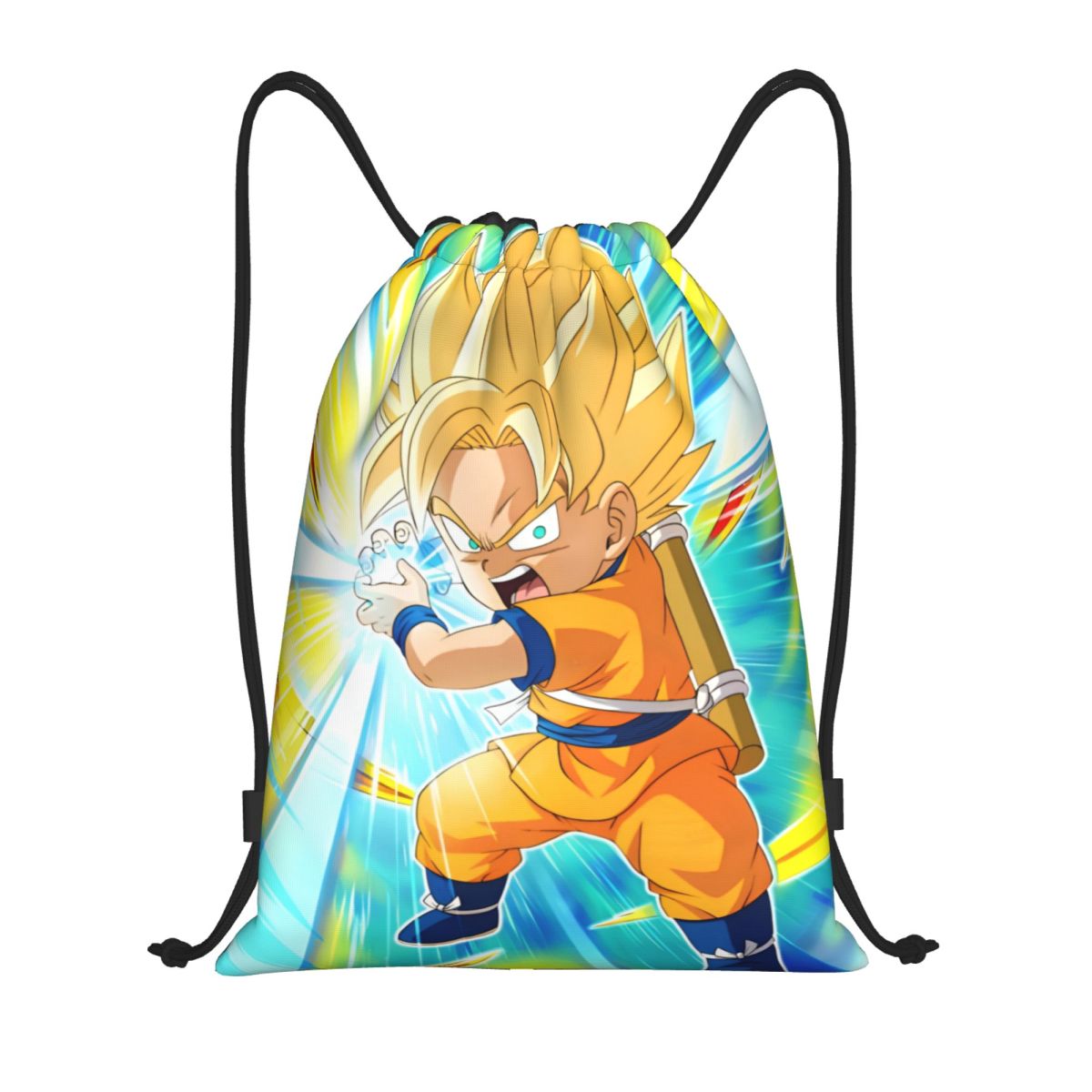 Drawstring Gym Bag - DBZ G-Gokues Tas Serut Kartun Wanita