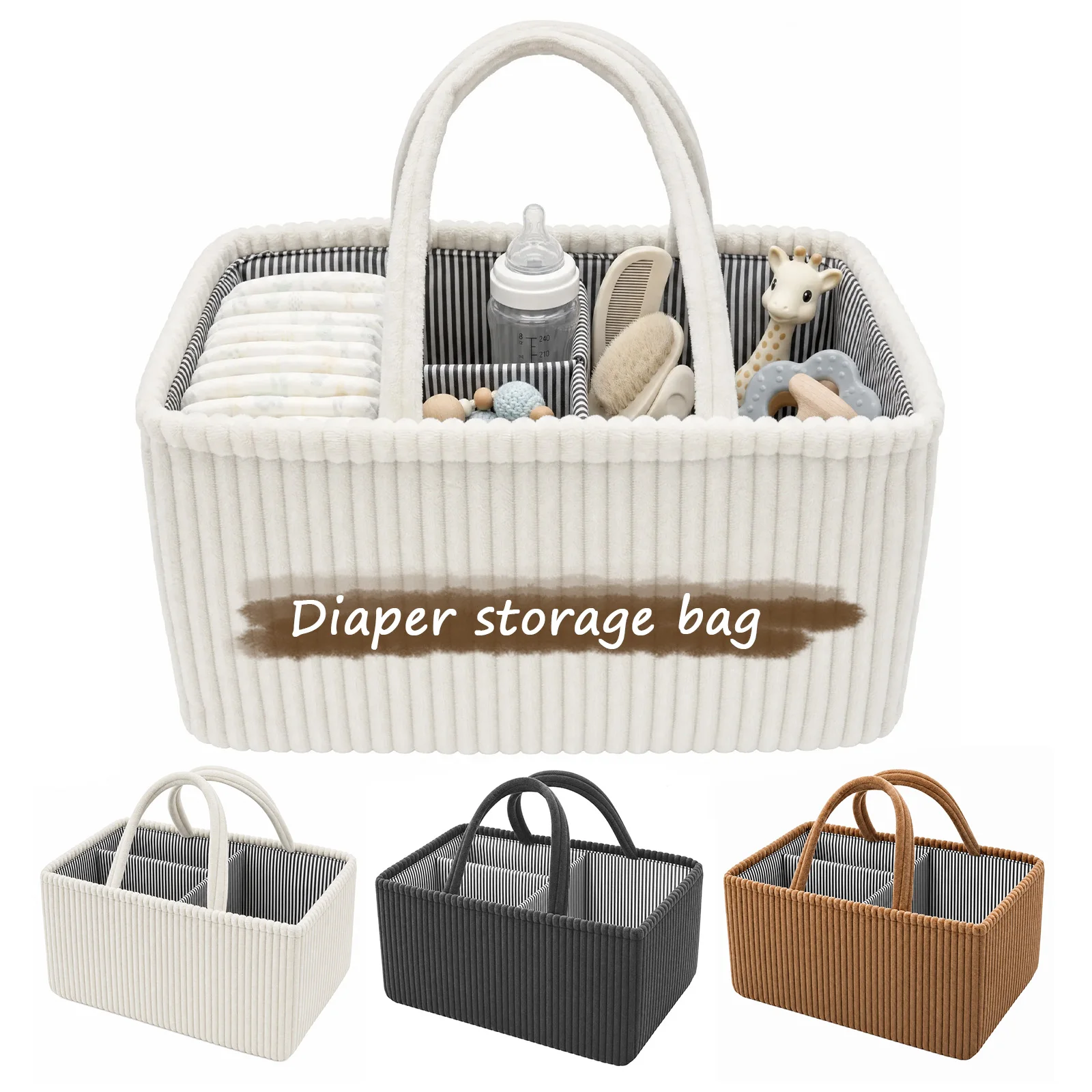 Backpack Diaper Bag - Keranjang Penyimpanan Popok Bayi Lipat, Tas