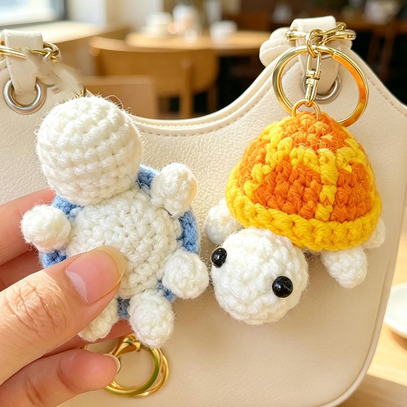 Mini Backpack Purse - Gantungan Kunci Kura-Kura Rajutan Tangan Mini