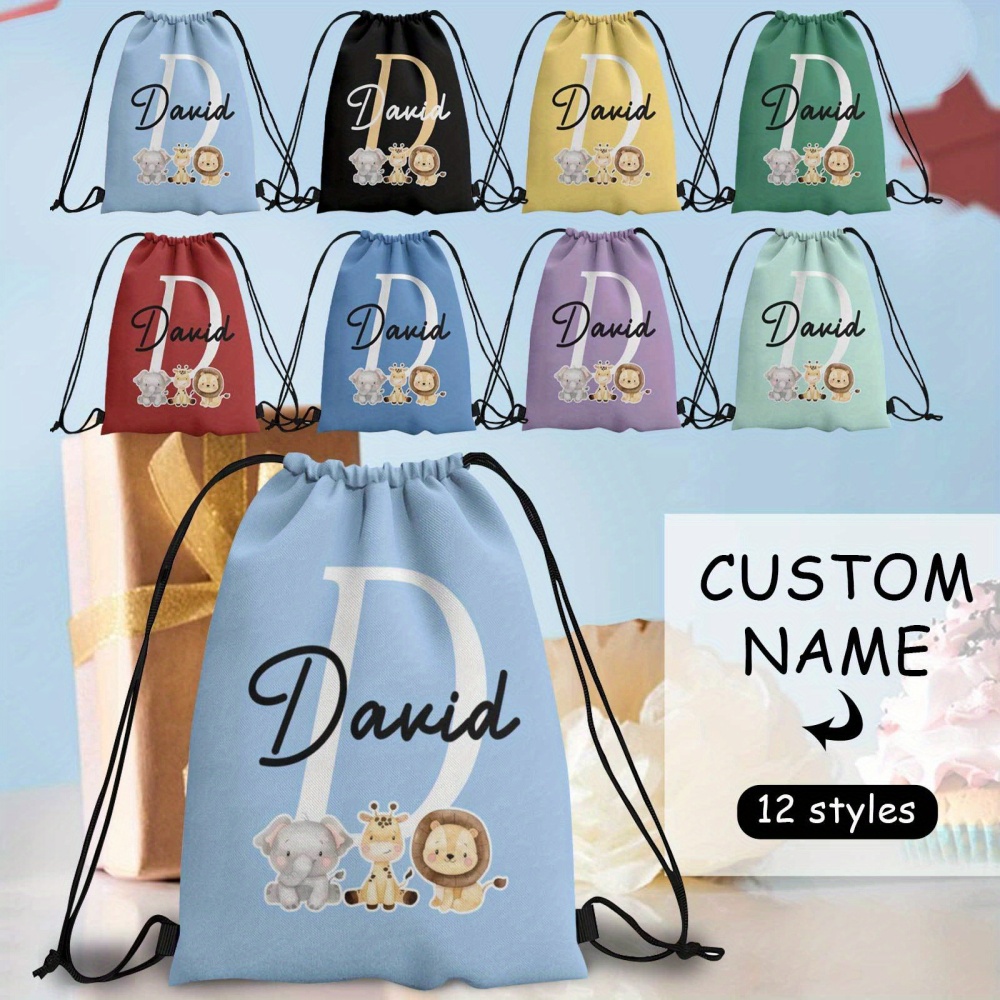 Drawstring Gym Bag - 1 Buah Ransel Serut Personalisasi Nama/Teks