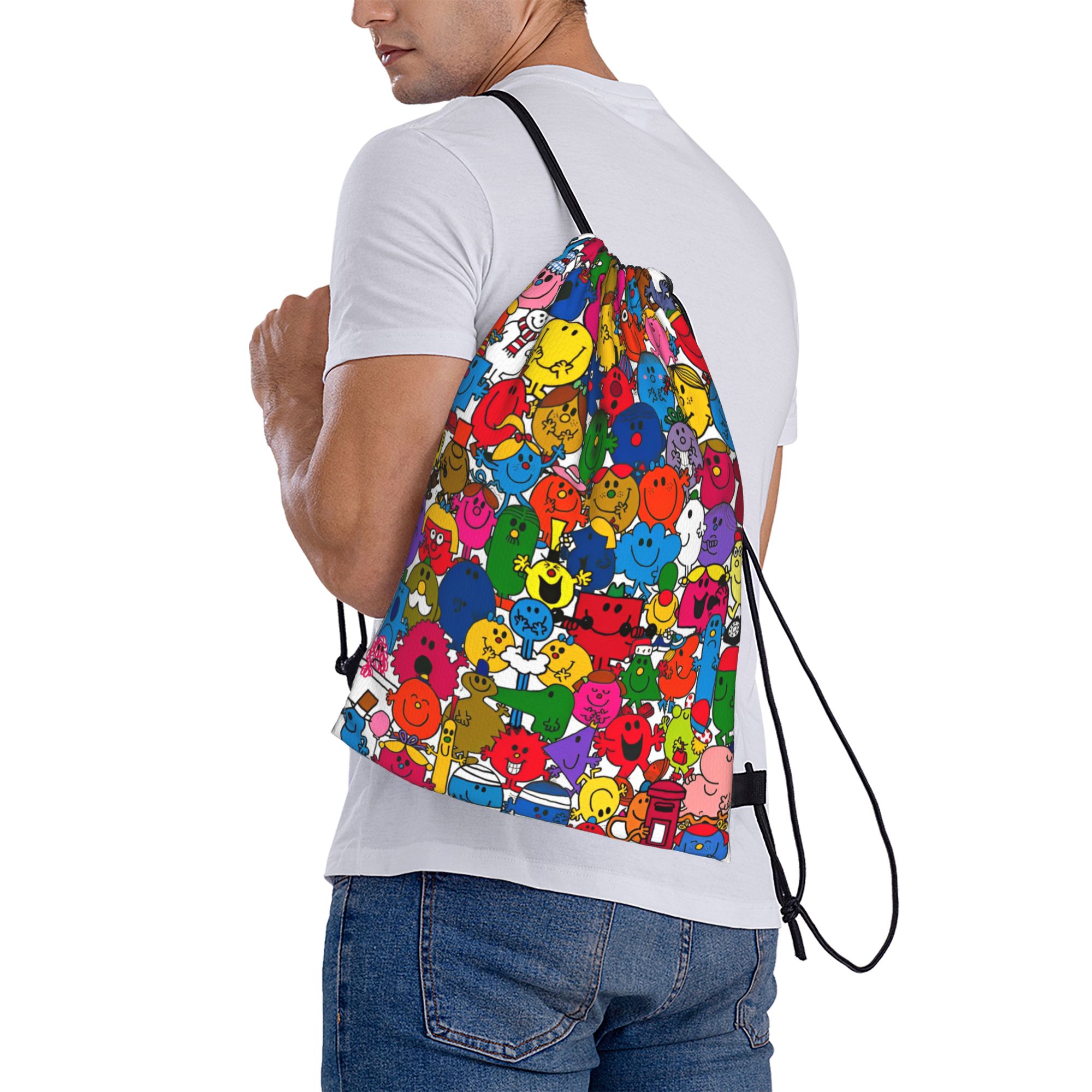 Drawstring Gym Bag - Mr M-Men Tas Serut Kartun Little
