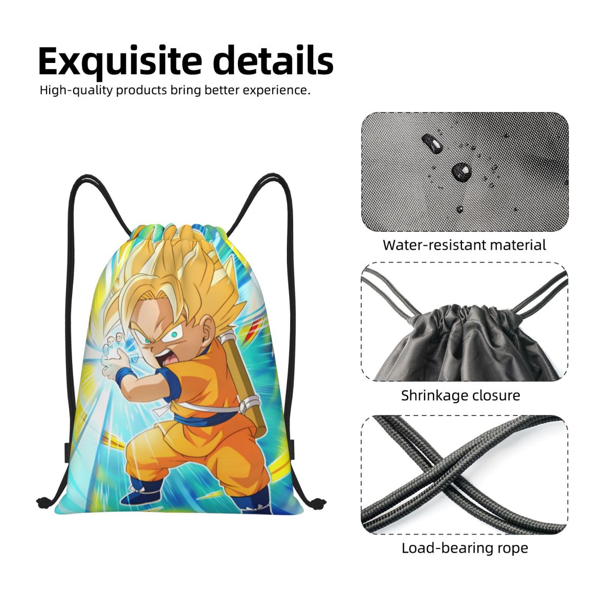 DBZ G-Gokues Tas Serut Kartun  - Drawstring Gym Bag ulasan dan harga