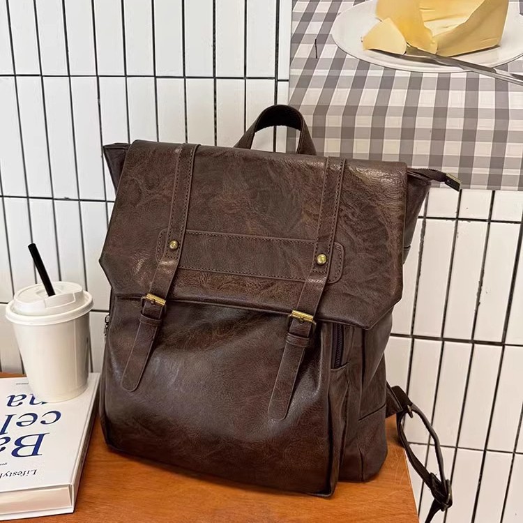 Ransel Kasual Wanita Ransel Se - Leather Backpack Vintage ulasan dan harga