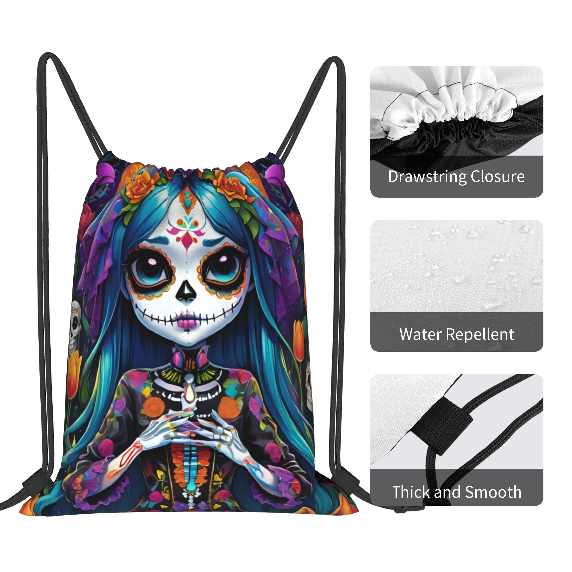 Tas Serut Halloween Motif Gadi - Drawstring Gym Bag ulasan dan harga