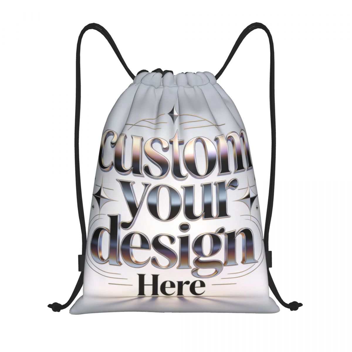 Tas Ransel Serut dengan Teks L - Drawstring Gym Bag ulasan dan harga