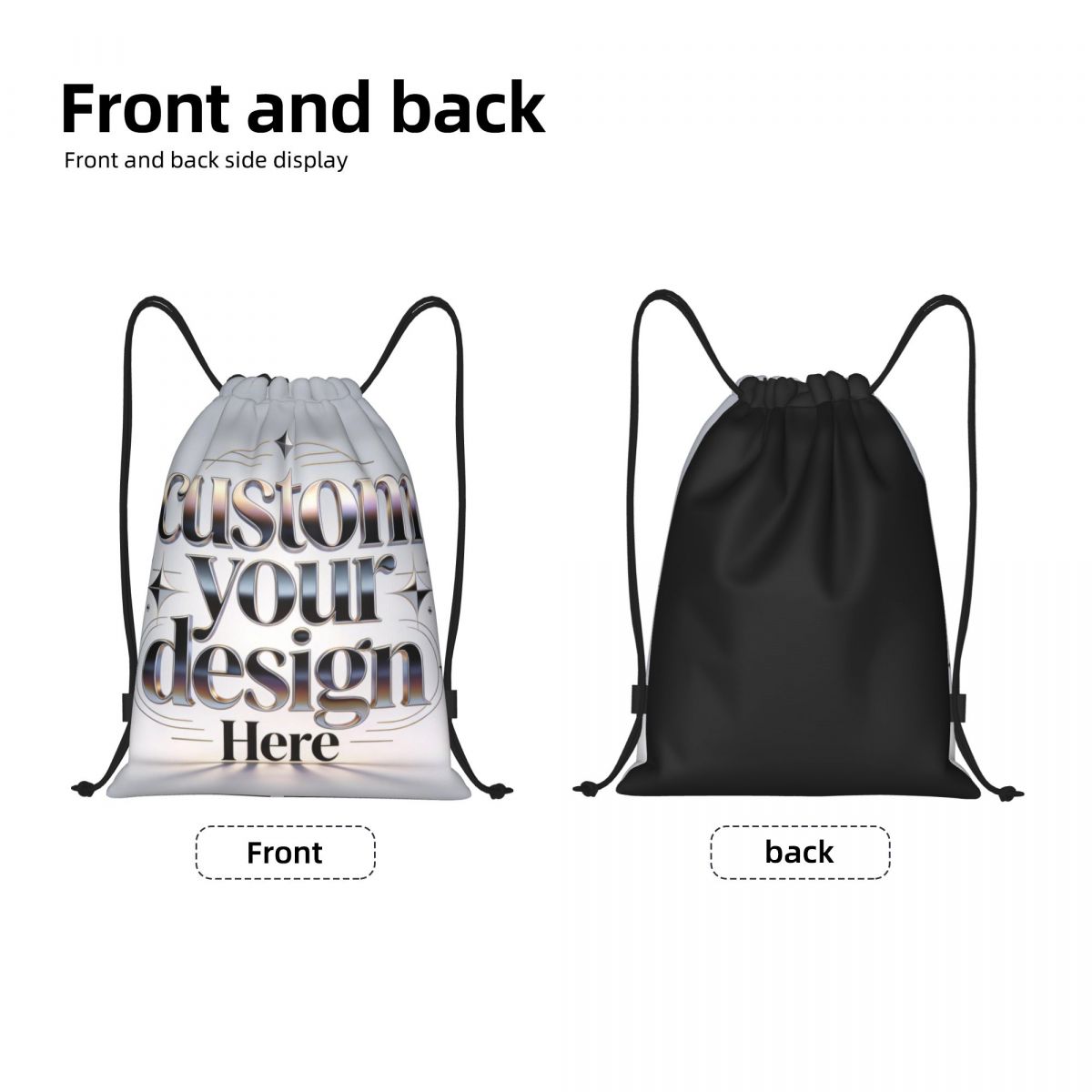 Tas Ransel Serut dengan Teks L - Drawstring Gym Bag ulasan dan harga