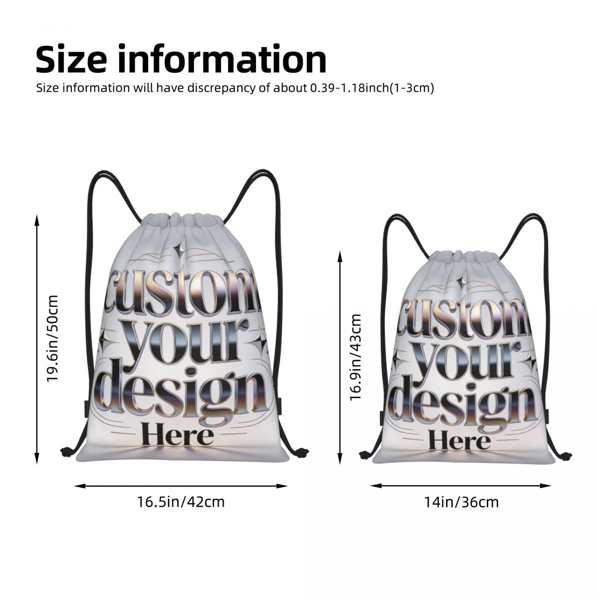 Tas Ransel Serut dengan Teks L - Drawstring Gym Bag ulasan dan harga