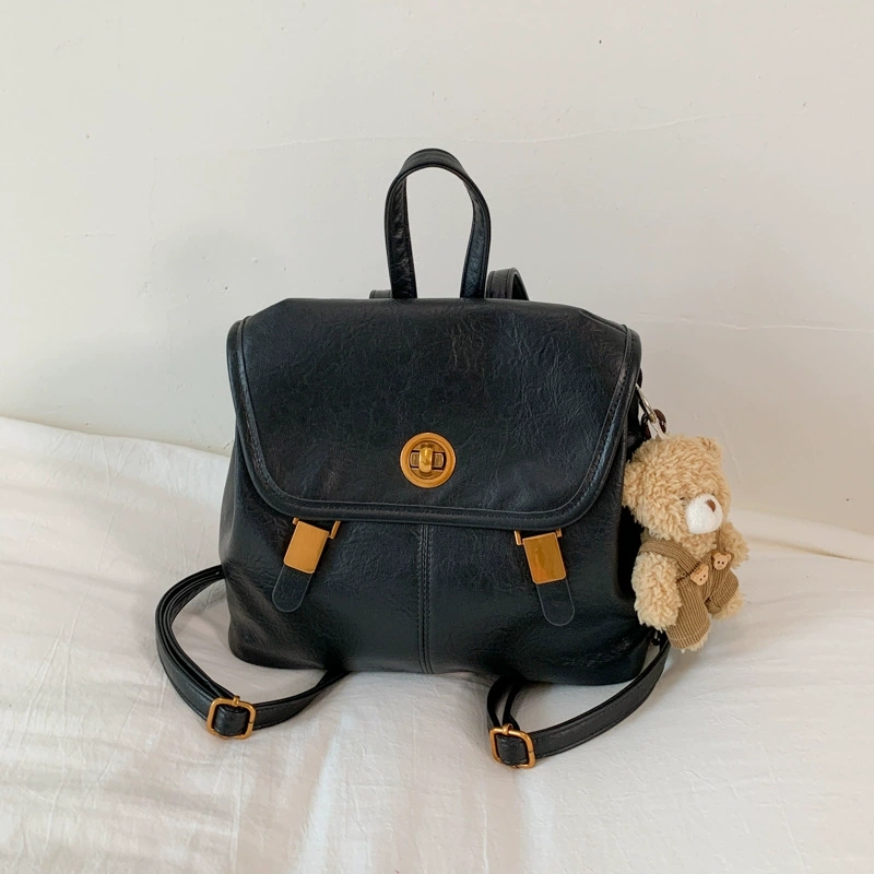 Ransel Kulit Sintetis Cokelat  - Leather Backpack Vintage ulasan dan harga